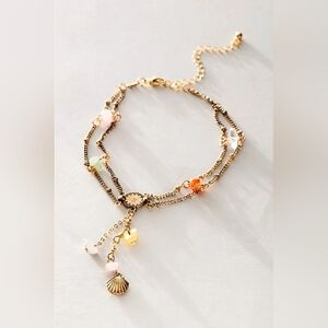 NWT!! Free People,  Verona Anklet, Gold Tone, New